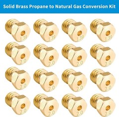 Natural Gas Conversion Kit for Blackstone Griddles: 16 Brass Orifices Included