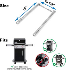 7635 Flavorizer Bars & 69785 Grill Burner Tube for Weber GS4 Spirit II 200 E-210