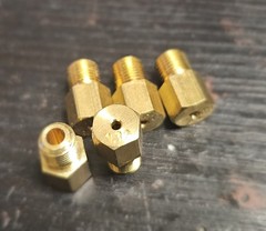 5x LP GAS 1.32MM Brass Orifices Jet Nozzles Fittings