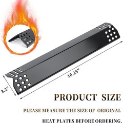 Porcelain Steel Heat Plates for Monument Grills 4 Pack