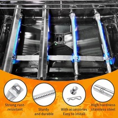 High-Quality Replacement Parts for Charbroil 4-5 Burner Grills: Heat & Burners