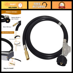 6FT Propane Adapter Hose & Regulator Kit for 17″ & 22″ Griddles, QCC1, 20lb Tank