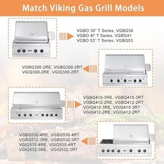 4Pc Stainless Steel Heat Plate Shield for Model Viking VGBQ 30, 41 & 53 T Series