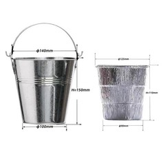Grill Bucket for Grease Grill Accessory with Tin Foil Bucket Easily Install