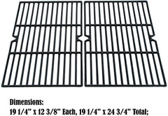 Cast Iron Cooking Grates Grid 2-Pack 12 3/8″ for Charmglow Jenn-Air Weber Grill