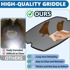 17″ Cast Iron Cooking Griddle for Weber Q1000 Q1200 Q1400 Q100 Q120 Q140 Grills