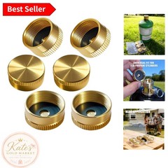 6-Pack Leak-Proof Solid Brass Propane Caps – Universal Fit for 1LB Cylinders
