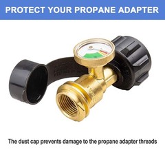 10Pcs QCC1 Propane Dust Caps, LP OPD Filler Valve Strap, Thread Black