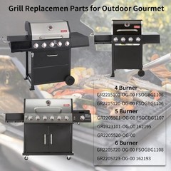 Grill Replacement Parts for Outdoor Gourmet 4 Burner Gas Grill GR2215120-OG-0…