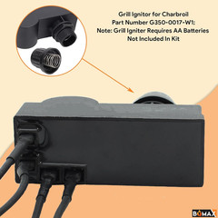 G350-0017-W1 Ignition for Charbroil 2 Burner Grill Ignitor Replacement Kit, Elec