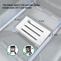 67060 Heat Deflector for Weber Spirit II 200 & 300 Series Grills (2017 and Ne…