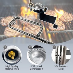 Regulator with 69957 Burner Tube for Weber Q Grill Parts,for Weber Q100,Q120,…