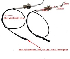 Universal Ceramic Electrode Igniters – 11.8″ Wire Set of 2 for Grills & Heaters