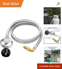 6-Foot Propane Regulator Hose for Blackstone Griddles – Durable & Flexible