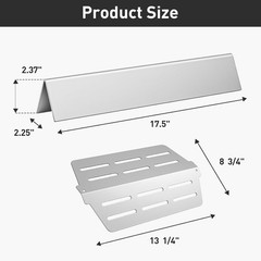 5x 7620 Flavorizer Bar + 2x 7622 Heat Deflector for Weber Genesis 300 Series USA