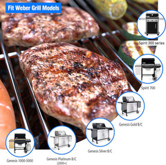 17.5″ Stainless Steel 7639 Cooking Grates for Weber Spirit 300 Series, Spirit 70
