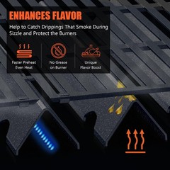 GS4 Flavorizer Bars 66795 for Weber Genesis II 300 E310 E315 E335 17″ Porcelain