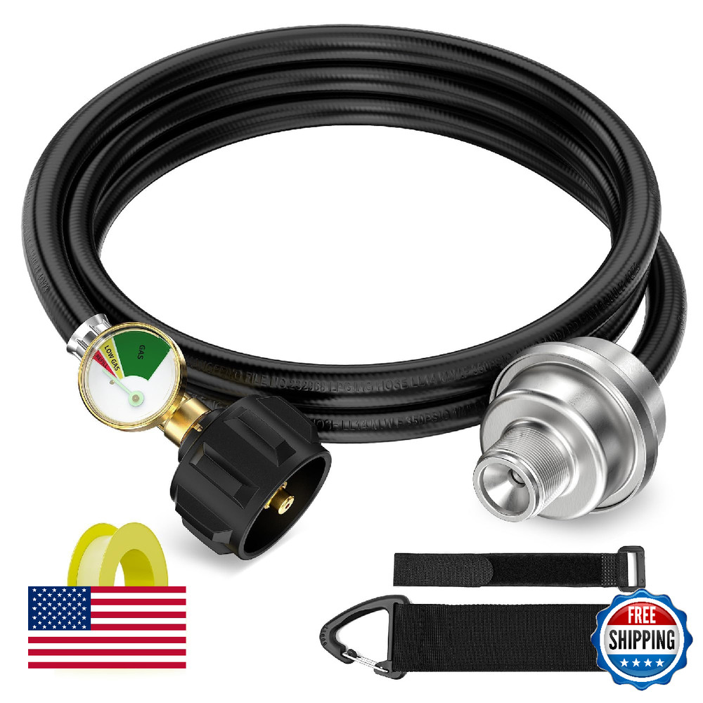 NUPICK Propane Fuel Filter F273699 With Hose, 6FT Propane Hose with Gauge for Mr