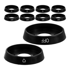 10Pcs Black Plastic Control Knob Base Replacement for Gas Stove Oven and Grill