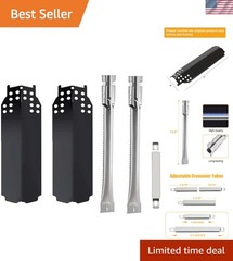 Charbroil 2-Burner Grill Repair Kit: Porcelain Steel Plates & SS Burners