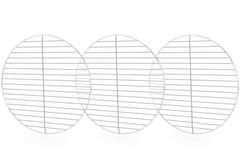 13.7 Inch Round Grill Grates Chromed Iron Steel Charcoal Grid 3 PCS Set