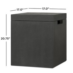 BBQGuys Signature Hickory Bay Propane Tank CoverCarbon