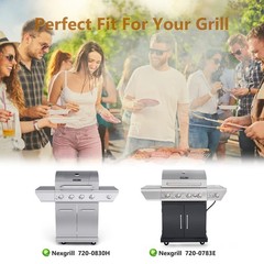4 PCS Grill Replacement Parts Burners Heat Plates for Nexgrill 7200830H
