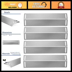 BBQ Gas Grill Replacement Heat Plates & Shield Tent 16.5″x4″ for Charbroil Model