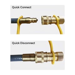Hiland Dh22Qh1 20 Natural Gas Hose 60000 Btu Capacity One Size Gray Dh22+Qh1
