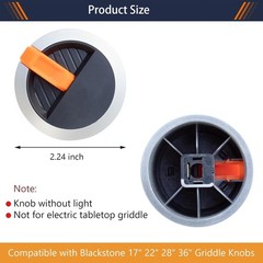 Gas Griddle Grill Orange Knobs Replacement Compatible with Blackstone 1666 15…