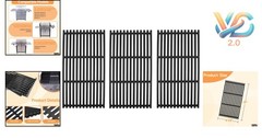 17 Inch Cast Iron Grill Grates for Charbroil TRU Infrared 4-Burner Grill Repl…