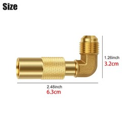 Propane Elbow Adapter With 3/8″ Male Flare Connection Brass Elbow Adapter