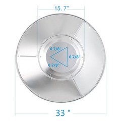 HQQ outdoor Patio Heater Reflector Shield, Aluminum Heat Silver