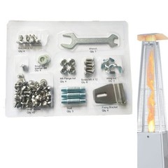 Rust Resistant Outdoor Heater Hardware Kit for Pyramid Style Patio Heaters