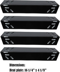 Grill Heat Shield Plates Porcelain Burner Covers Replacement Parts for Kenmore