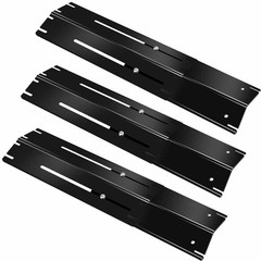 3x Adjustable Porcelain Steel Heat Plate, Heat Tent & Flame Tamer For Gas Grill