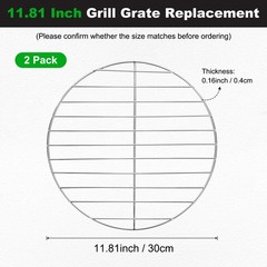 2 Pack Grill Grate Replacement, Steel Grill Grates for BBQ Parts [11.81 Inch]