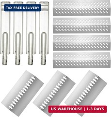 Stainless Steel 4pcs 16631 Flame Tamer Flavor bar and 3pcs 16520 Heat Plate Shie