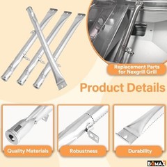 Nexgrill 4 Burner Grill Replacement Parts Kit Grates Burners Heat Plates