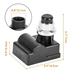 only fire 14451 Universal Electric Silver Push Button 4 Outlet, Schwarz