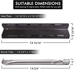 Kenmore 6 Burner Gas Grill Replacement Burner Tube Heat Plate Kit