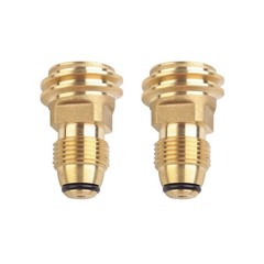 2PCS POL to QCC1 Propane Tank Adapter 100 lbs LP Tank Valve to Type-1 Fitting