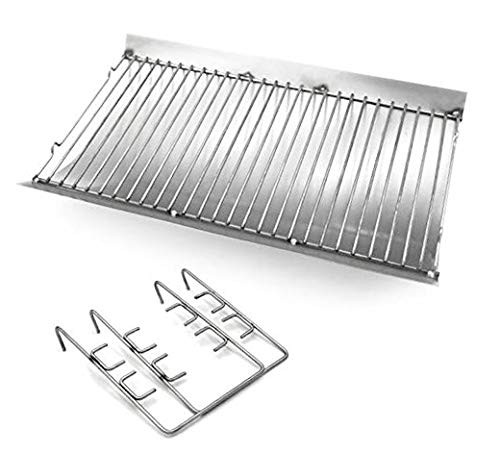 Steel Ash Pan with Grate for Chargriller 1224, 2121, 27×13.25 Inch, P0350H