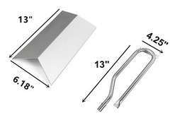 LS’BABQ Replace Parts Heat Plates and Grill Burner Tube Replacement for Cuisi…