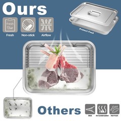 Grilling Prep and Serve Trays,Stainless Steel Extra Large, Silver