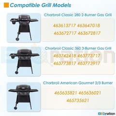 BBQration Grill Parts for Charbroil Classic 280 2-Burner 463672817-P2 2-Pack