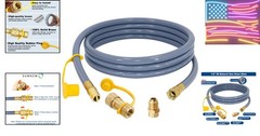Natural Gas Hose 12 Feet 1/2 Inch Quick Disconnect.