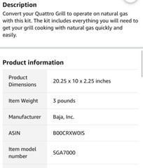 Stok SGA7000 Natural Gas Conversion Kit For Quattro