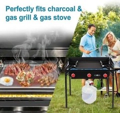 Uniflasy Universal Griddle Flat Top Plate 17″ x13” Nonstick Coating Cooking Grid