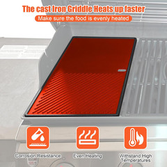 Reversible Griddle Replacement Parts for Weber Genesis II/II LX 400 Series, E410